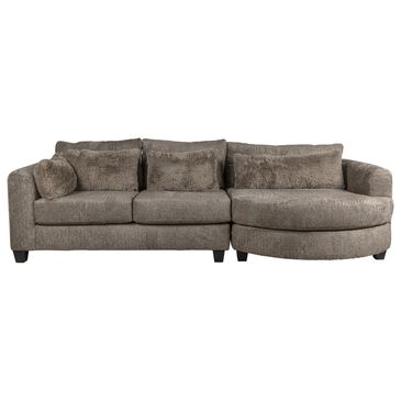 Carolina Furniture 2-Piece Stationary Sectional in Shaggy Granite, , large