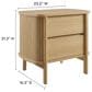 Modway Cadence 2 Drawer Nightstand in Oak, , large