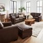 Ashley Santorine Stationary Sofa and Loveseat Set in Dark Brown, , large