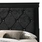 Crown Mark Amalia Queen Upholstered Panel Bed in Black, , large
