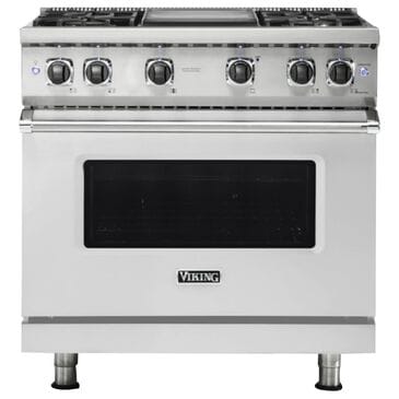 Viking Range 36" Natural Gas Range with 4 Burners in Stainless Steel, , large