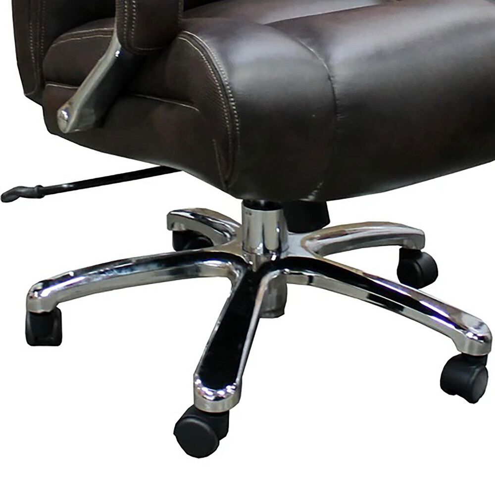 Simeon Collection Swivel Desk Chair with Chrome Base in Cafe, , large