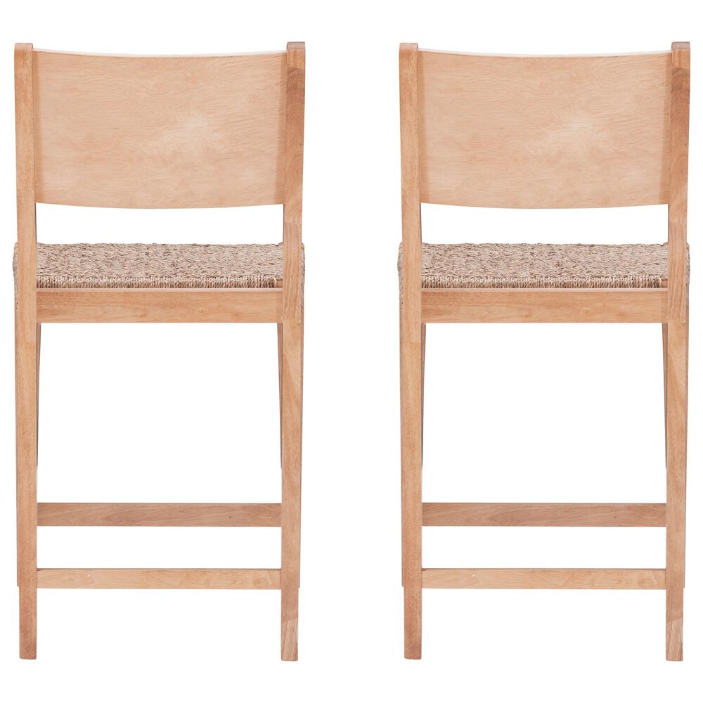 Linon Home Decor Cadence Counter Stool in Natural (Set of 2), , large