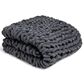 Demdaco Chunky Knit 65" x 70" Throw Blanket in Charcoal, , large