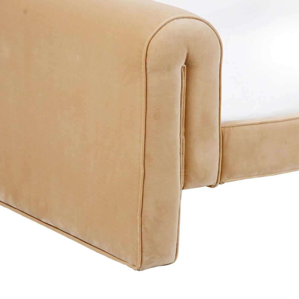 Four Hands Mitchell Upholstered Platform Queen Bed in Surrey Camel, , large