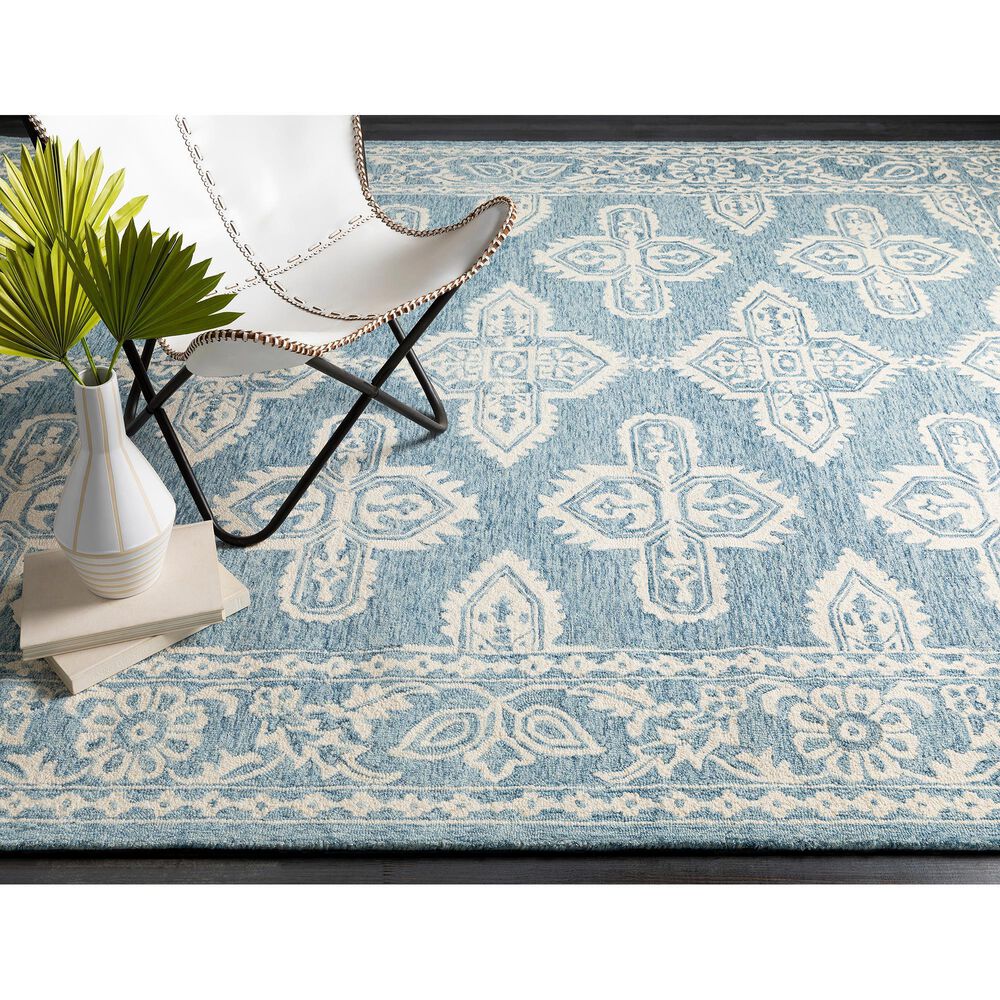 Surya Granada GND-2300 5&#39; x 7&#39;6&quot; Pale Blue, Beige and Sky Blue Area Rug, , large
