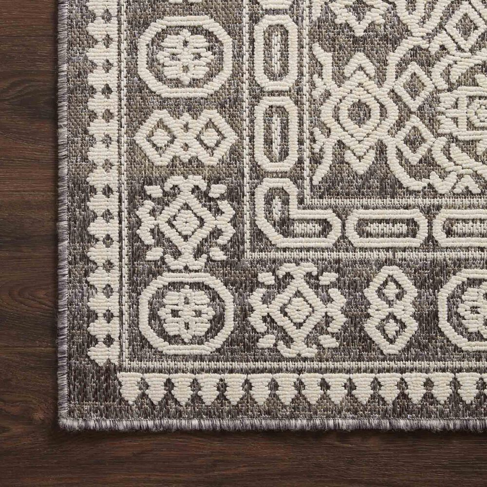 Loloi II Rainier 11&#39;6&quot; x 15&#39; Pebble and Ivory Indoor/Outdoor Area Performance Rug, , large