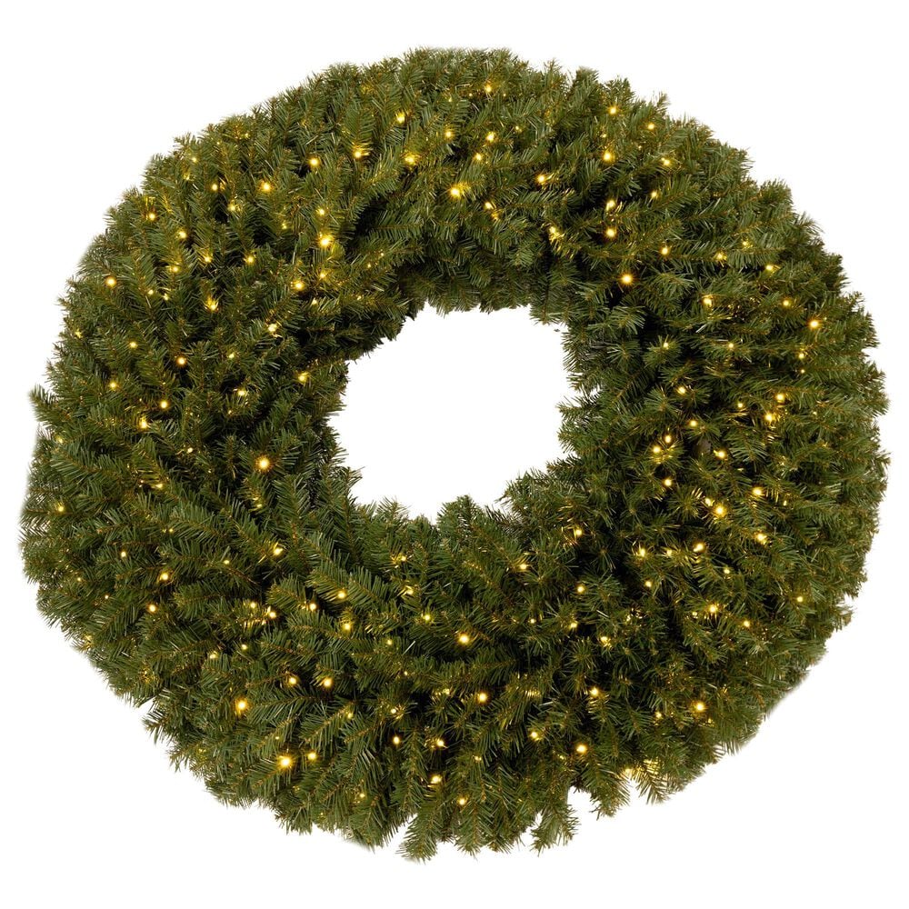 Timberlake 60&quot; Large Christmas Wreath with 300 LED Lights in Green, , large