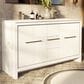 Lexora Home Lafarre 60" Double Bathroom Vanity in White with 2 cm White Quartz Top and Rectangular Sinks, , large