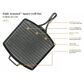 Lodge Blacklock 12" Square Triple Seasoned Cast Iron Grill Pan in Black, , large