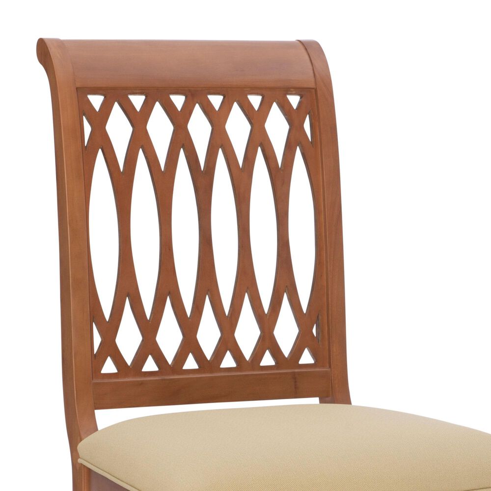 Linon Home Decor Mercer Side Chair in Warm Brown, , large