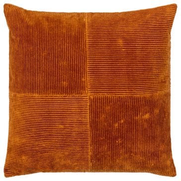 Surya Corduroy Quarters 22" x 22" Throw Pillow in Brick Red, , large