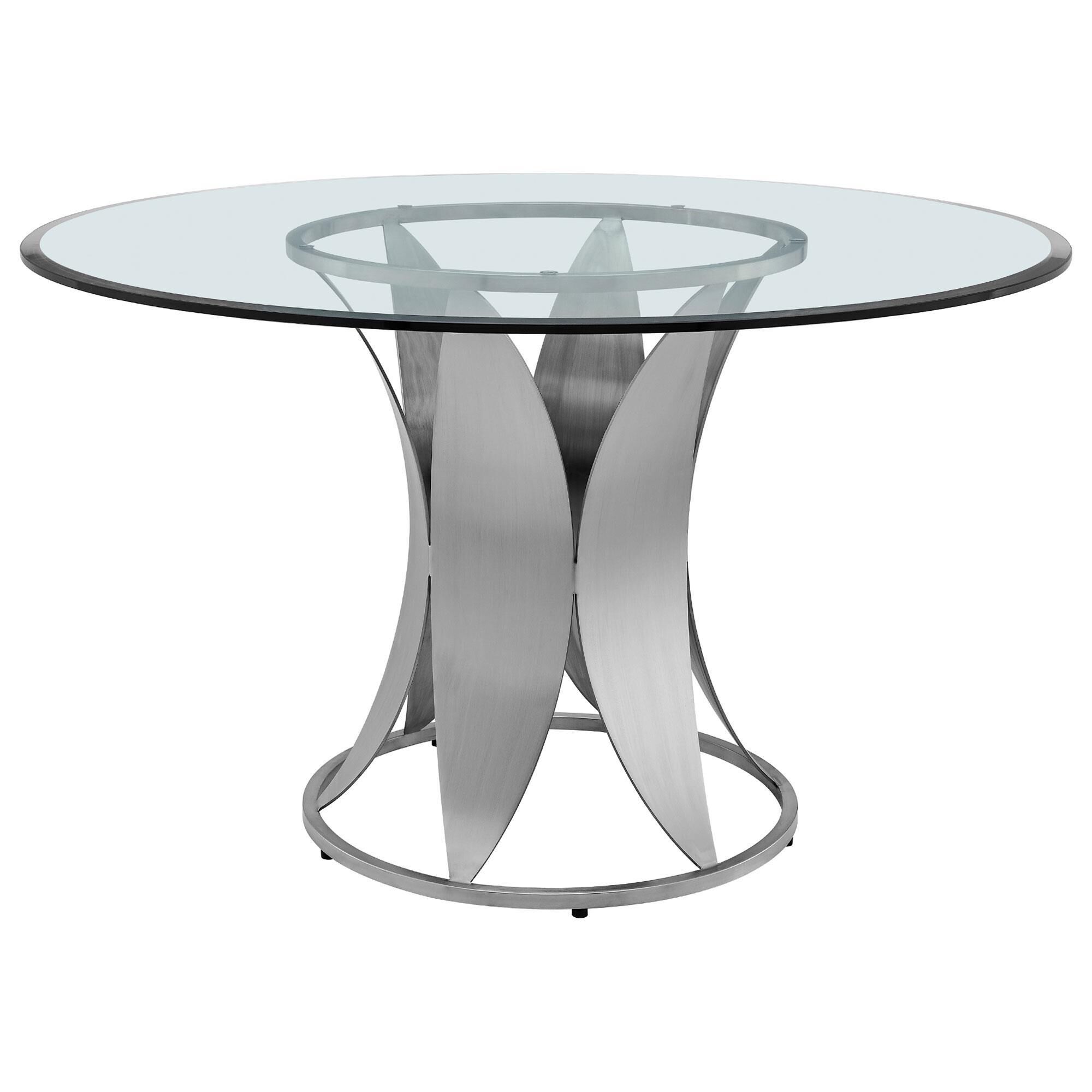 Brushed stainless cheap steel dining table