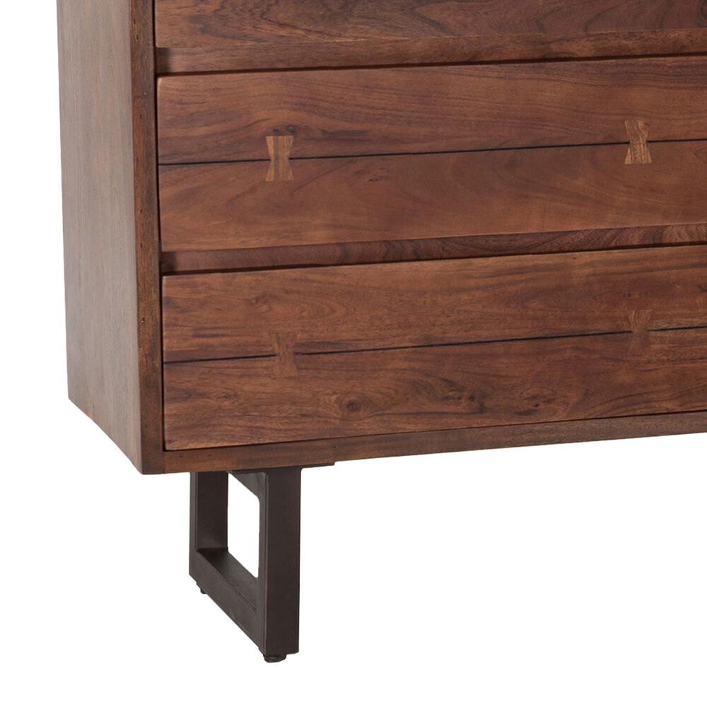 Home Trends &amp; Design Aspen 4-Piece King Bedroom Set in Walnut Brown and Antique Zinc, , large