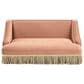 Jennifer Taylor Home Duchess 33" Medium Princess Pet Bed Sofa with Fringe Skirt in Peach Orange, , large