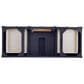 James Martin Vanities Brittany 60" Single Bathroom Vanity in Victory Blue with 3 cm Eternal Jasmine Pearl Quartz Top and Rectangle Sink, , large