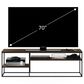 HOMLUX 70" TV Stand with 2 Open Storage Shelves in Columbia Walnut, , large