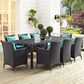Modway Convene 82" Outdoor Patio Dining Table in Espresso, , large