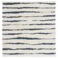Safavieh Venus Shag VNS603B 5"3" Square Ivory and Dark Grey Area Rug, , large