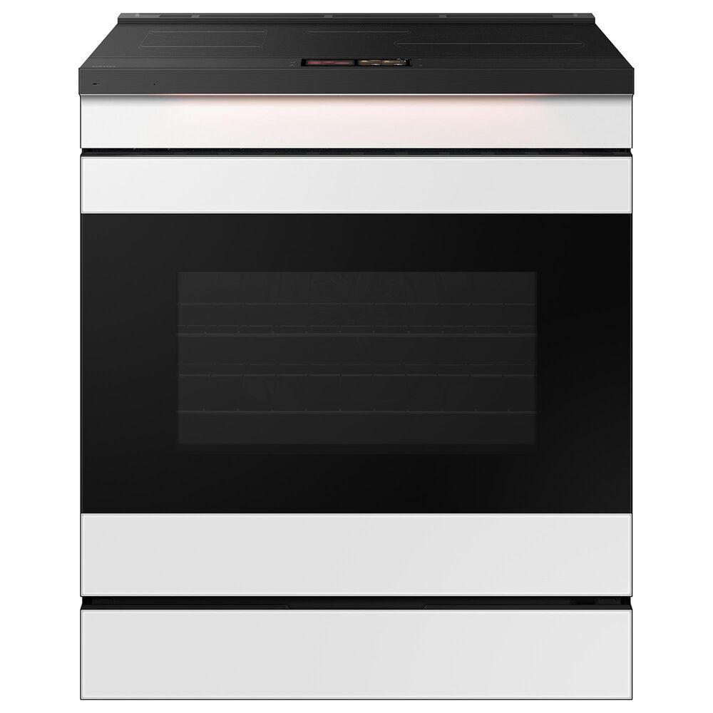 Samsung Bespoke 2-Piece Kitchen Package with 6.3 Cu. Ft. Slide-In Induction Range and 2.1 Cu. Ft. Over-the-Range Microwave in White, , large