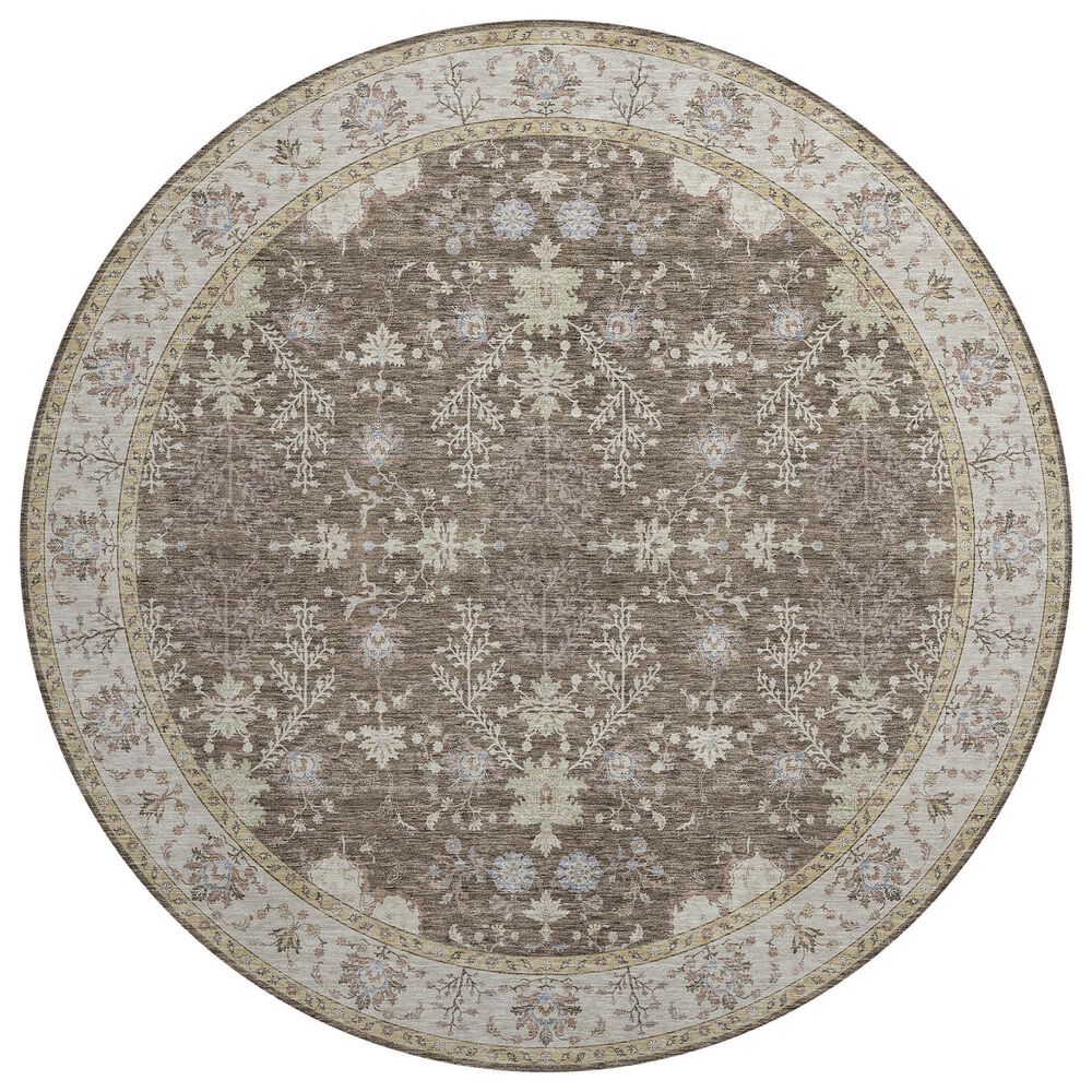 Dalyn Rug Company Hatay 8" Round Brown Area Rug, , large