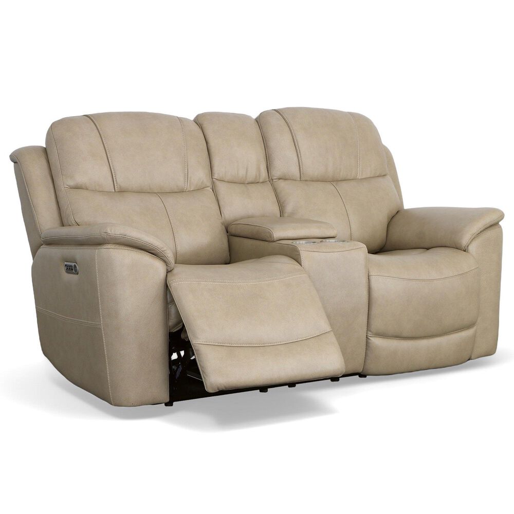 Flexsteel Crew Power Sofa and Loveseat Set in Pebble, , large