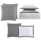 Pem America Truly Soft Everyday 7-Piece King Hotel Border Comforter Set in White and Grey, , large