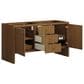 James Martin Hudson 60" Double Bathroom Vanity in Honey Oak with 3 cm Eternal Jasmine Pearl Silestone Top, Rectangular Sinks and FreePower Wireless Charger, , large
