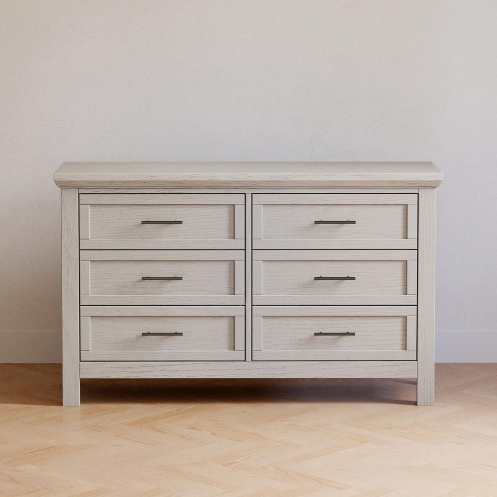 DaVinci Emory Farmhouse 6-Drawer Dresser in White Driftwood, , large