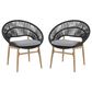 Hearth and Haven Cyril Outdoor Dining Chair in Gray (Set of 2), , large