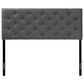 Baxton Studio Viviana Full Upholstered Headboard in Grey, , large