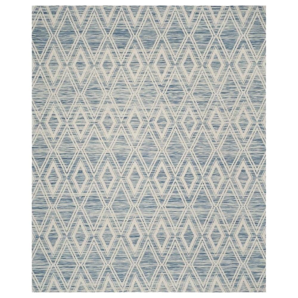 Safavieh Marbella 9" x 12" Dark Blue and Ivory Area Rug, , large
