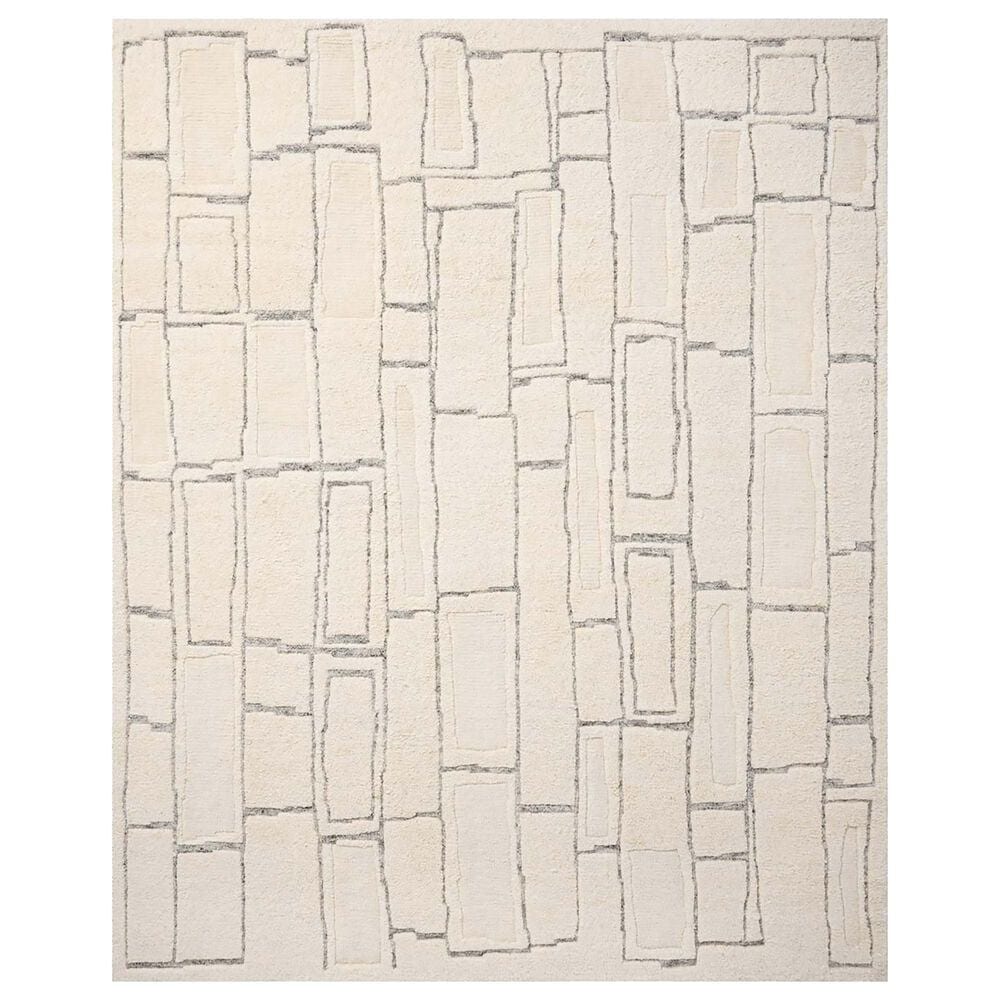 Loloi Octavia 9"6" x 13"6" Ivory and Slate Area Rug, , large