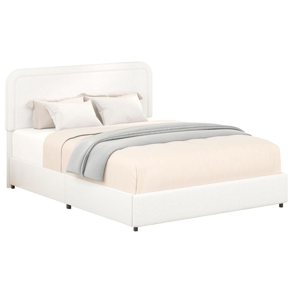 Hearth and Haven Liv Queen Storage Platform Bed in Ivory, , large