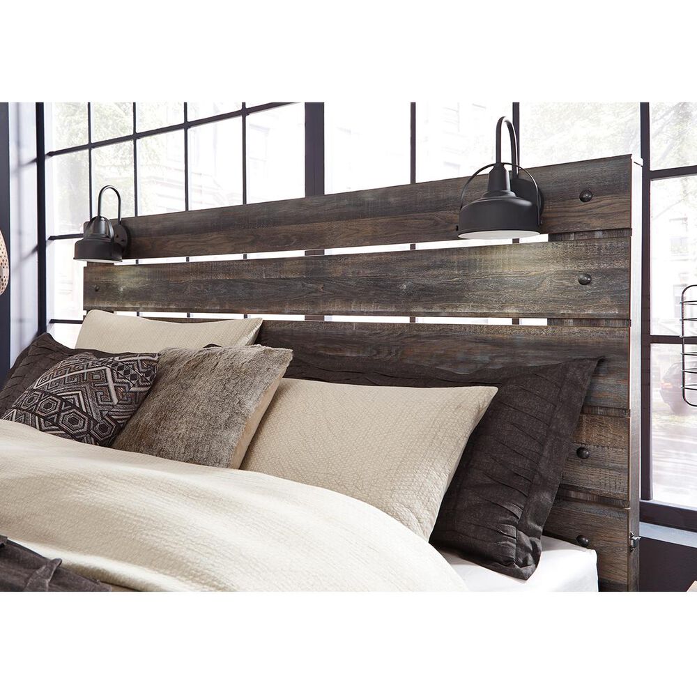 Signature Design By Ashley Drystan 4 Piece Queen Panel Bedroom Set In Brown Rustic Nebraska Furniture Mart