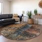 Dalyn Rug Company Nouveau NV12 8" Round Blue Indoor/Outdoor Area Rug, , large