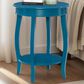 Linon Home Decor Rainbow Round Side Table in Teal, , large