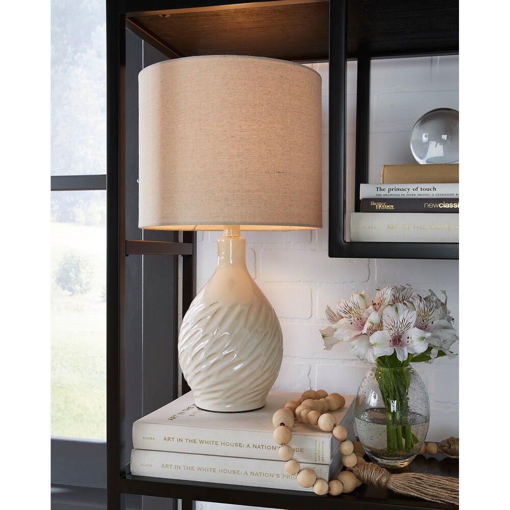 Ashley Garinton Table Lamp in Distressed Cream, , large