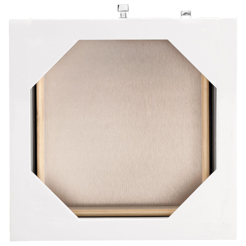 James Martin Vanities Athens 15" Right Door Cabinet in Glossy White with 3 cm White Zeus Quartz Top, , large