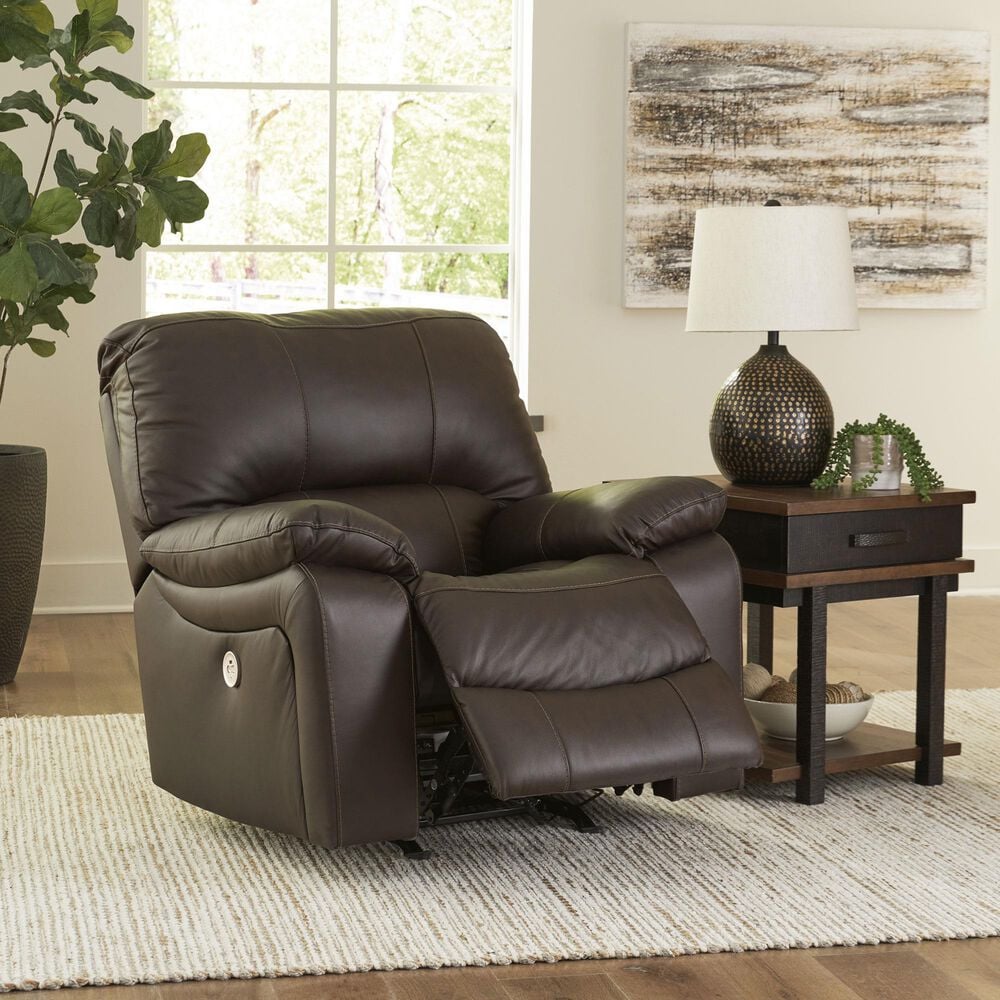 Ashley Leesworth Power Recliner in Dark Brown, , large