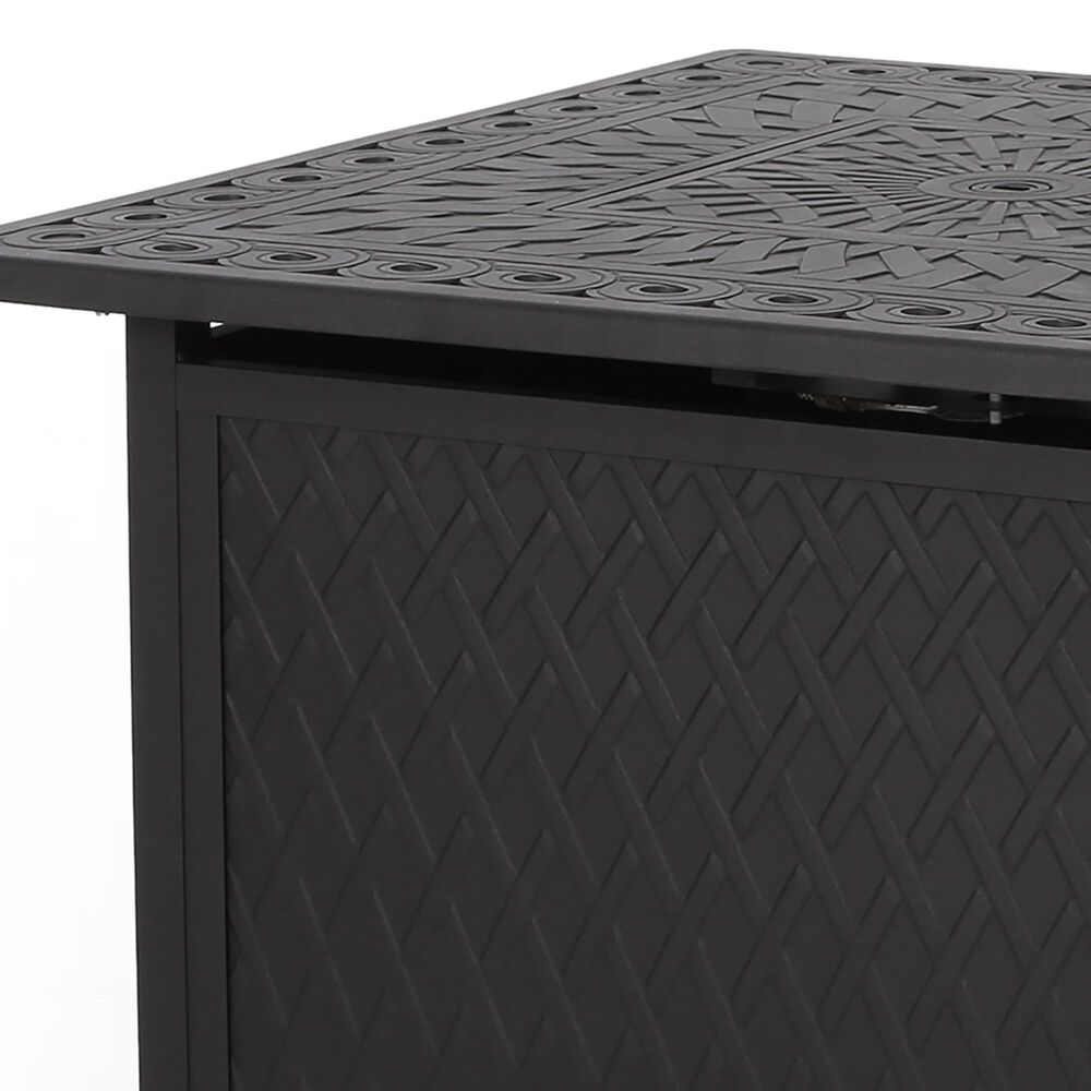 Noble House Aspen Square Fire Pit in Matte Black, , large