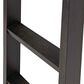Wycliff Bay Willow Lane 94" Bookcase with Ladder in Ebony Black and Natural Oak, , large