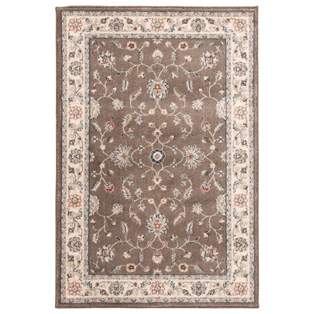 Central Oriental Minerva Maneli Latte and Alabaster 5"3" x 7"7" Area Rug, , large