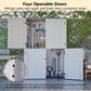 Hearth and Haven Outdoor Rust-Resistant Plastic Storage Shed with Adjustable Partition Design in White, , large