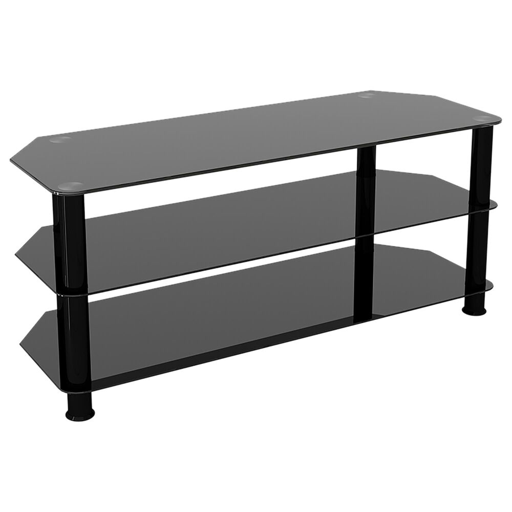 AVF Group 45" Classic Corner Glass TV Stand in Black, , large