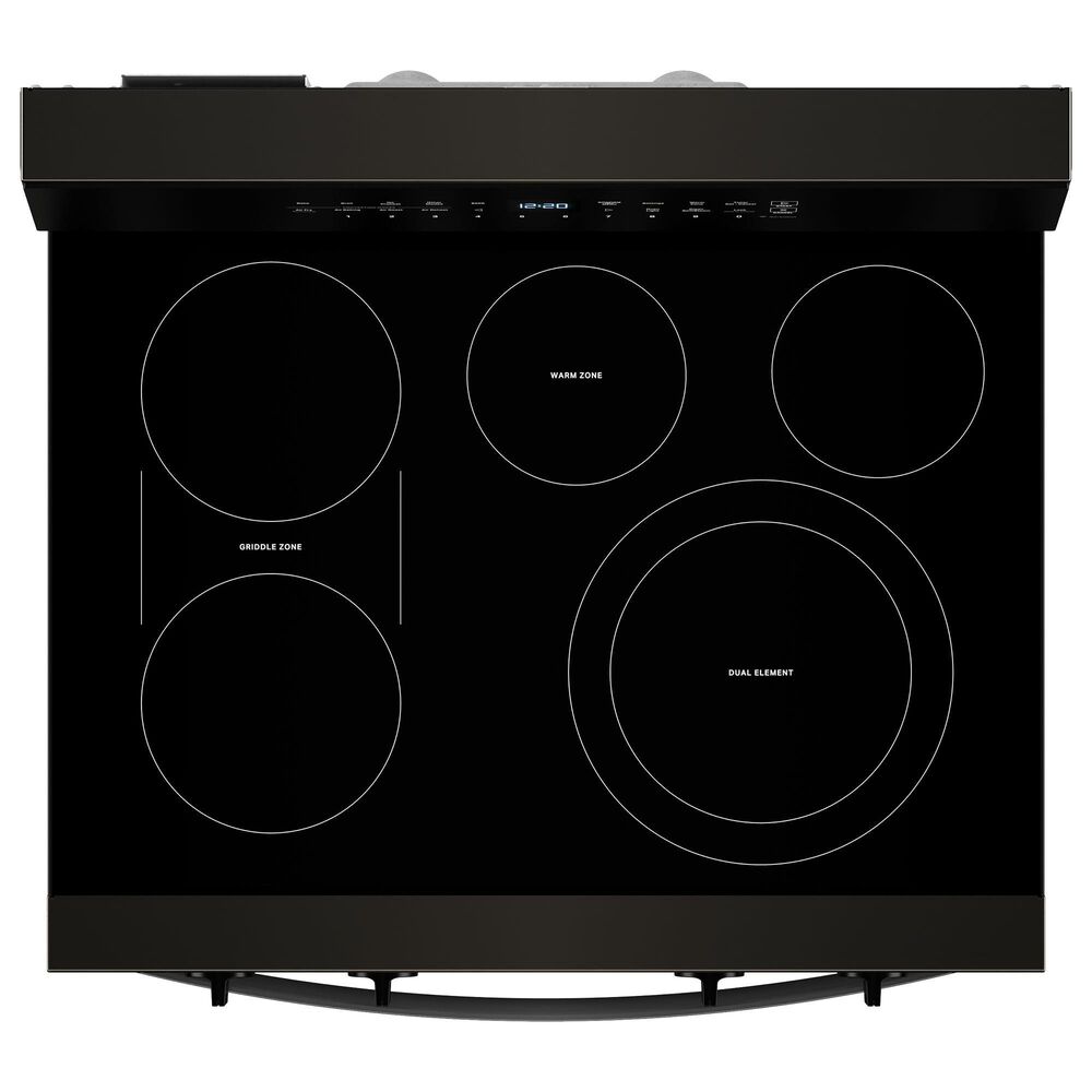 Whirlpool 5.3 Cu. Ft. Freestanding Smart Electric Range with Air Cooking Technology in Black Stainless Steel, , large