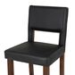 Linon Home Decor Vega Bar Stool with Black Cushion in Espresso, , large