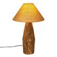 Teak Interiors Botanist Reclaimed Wood Table Lamp with Jute Shade and Swivel Neck in Natural, , large