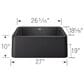 Blanco Ikon 27" Apron Single Bowl Farmhouse Sink in Anthracite, , large