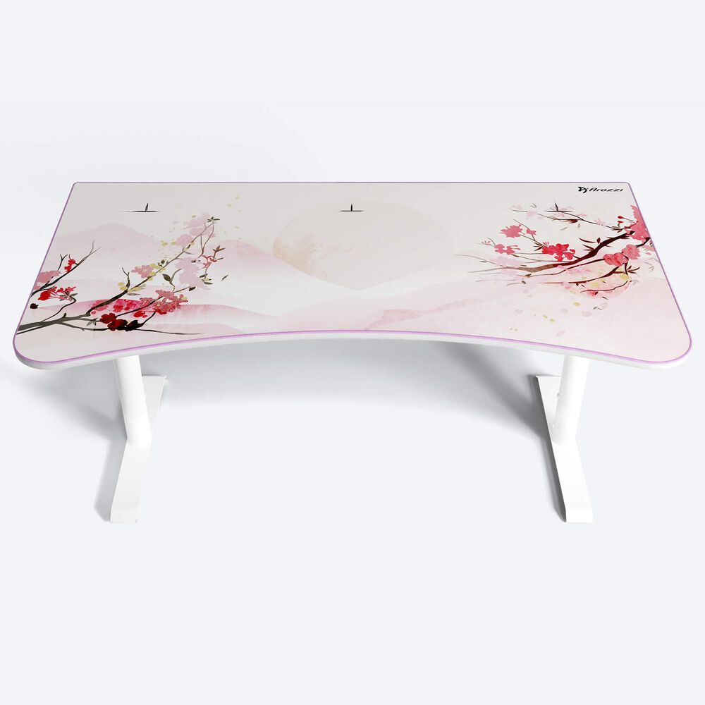 Arozzi Arena Special Edition Sakura Gaming Desk in White, , large